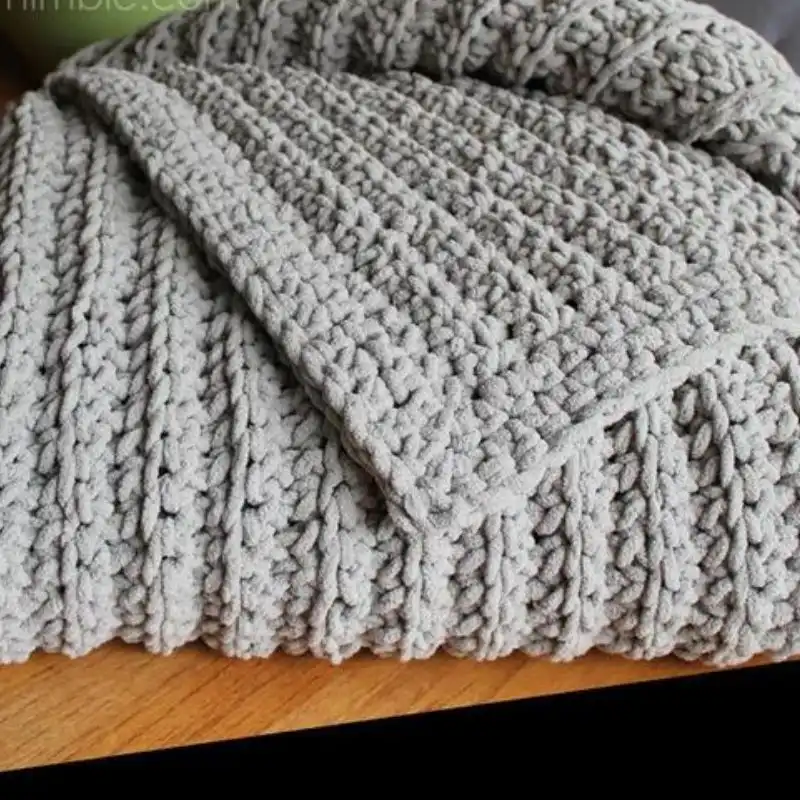 Easy Plush Blanket Crochet PATTERN