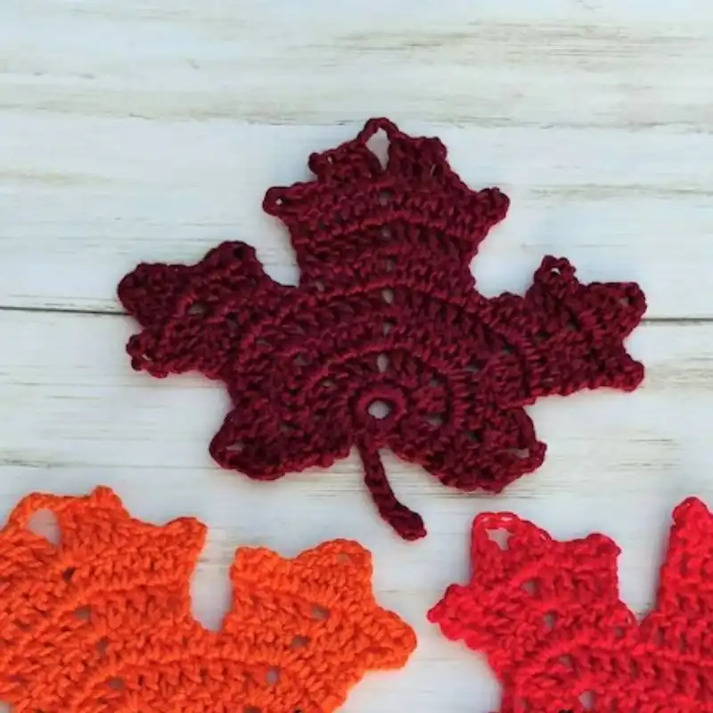Fall Leaves Crochet Appliques