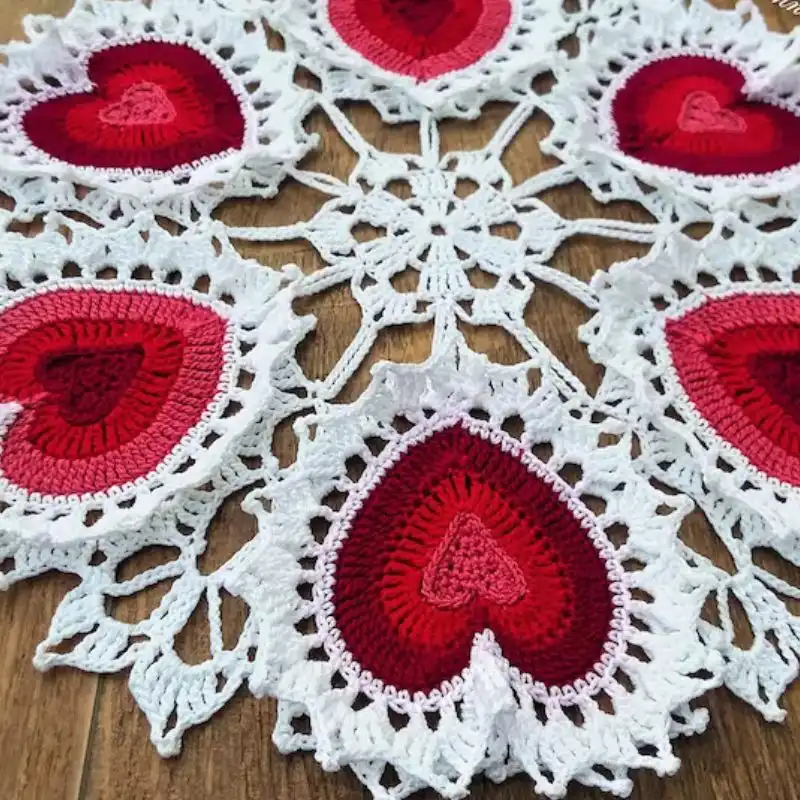 Heart Doily Crochet Pattern
