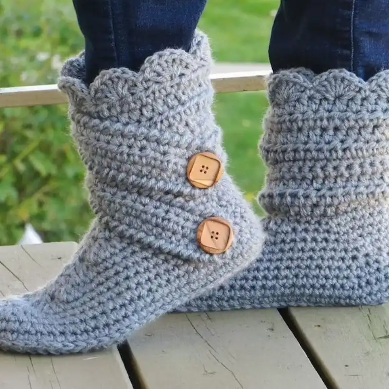House Boots Crochet Slipper Pattern