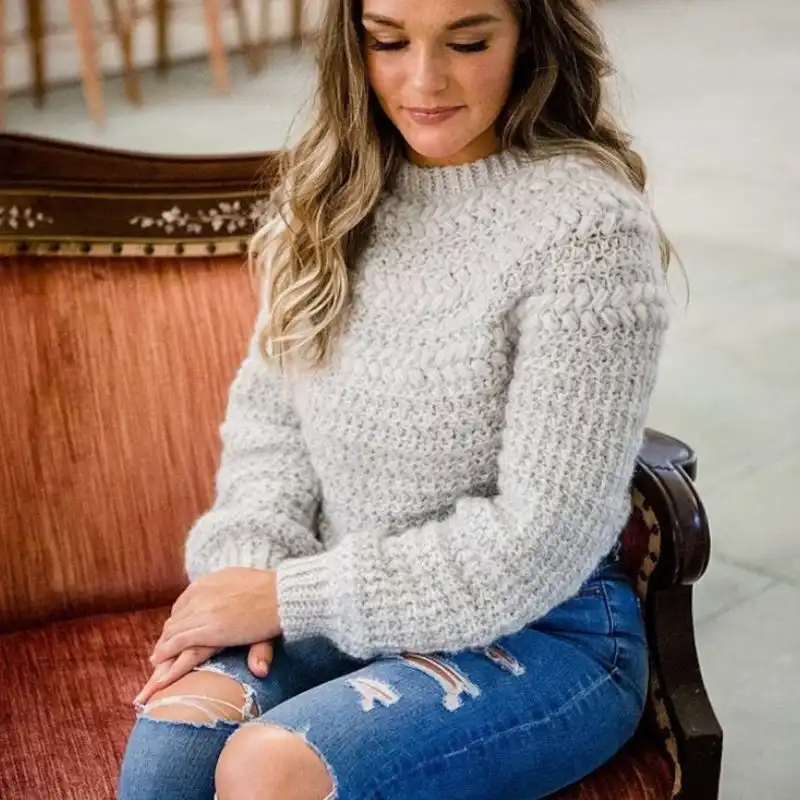 Macchiato Crochet Sweater