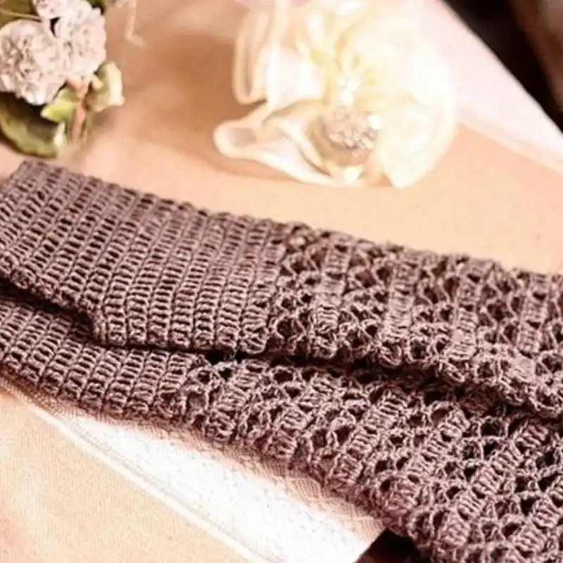 Melange Long Fingerless Crochet Gloves Pattern