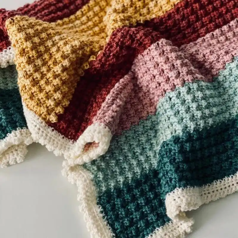 Modified Sedge Stitch Baby Blanket