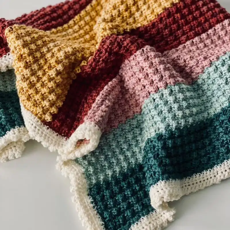 Modified Sedge Stitch Baby Blanket