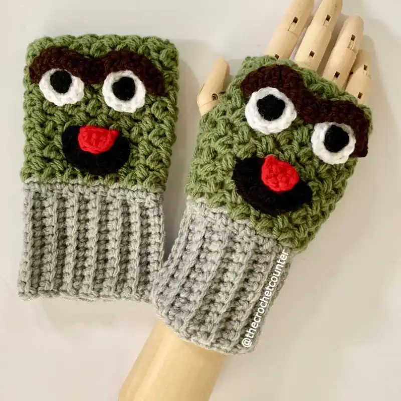 Monster Wrist Warmers Crochet Pattern