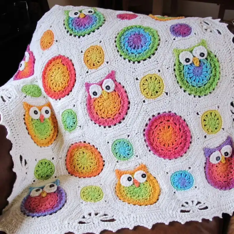 Owl baby blanket