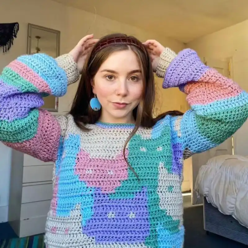 Pattern Cat Sweater Crochet