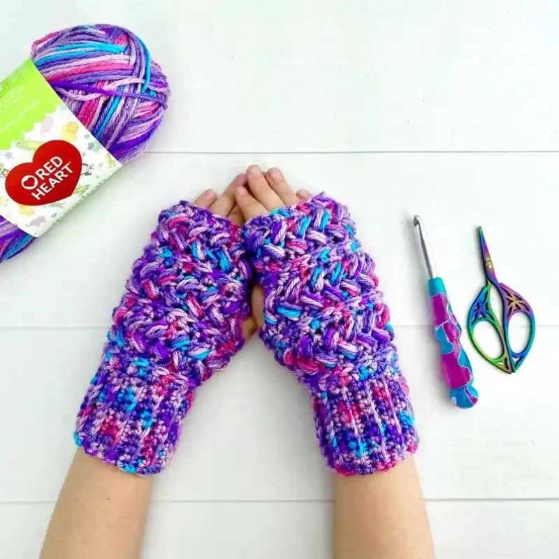Perfectly Chic Fingerless Gloves Crochet Pattern