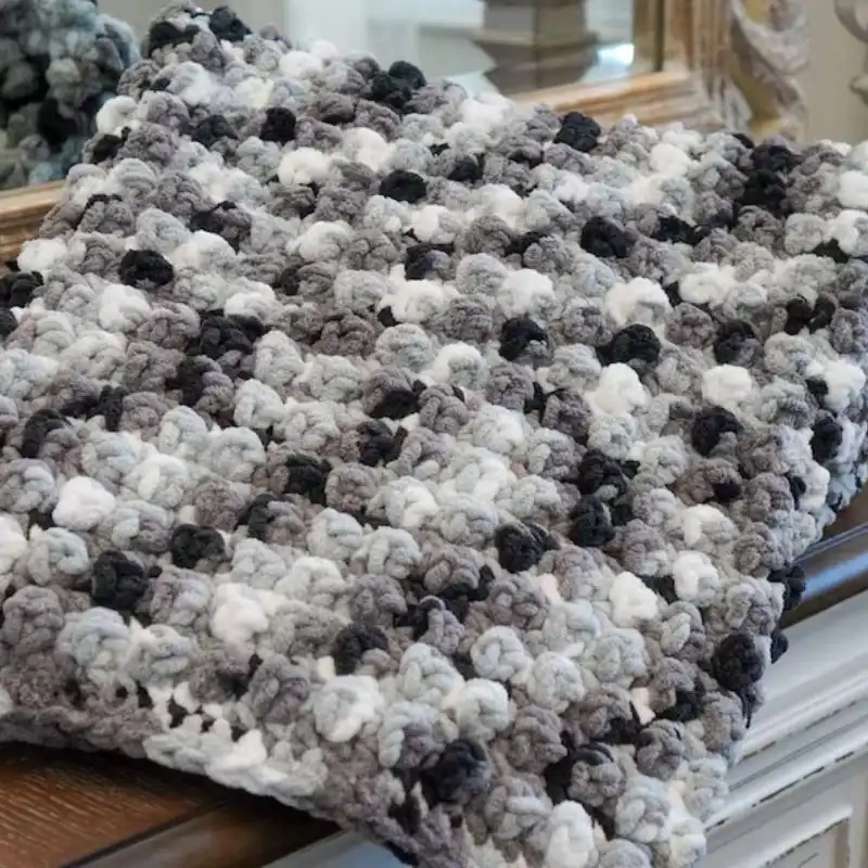 Quick Berry Stitch Crochet Blanket Pattern