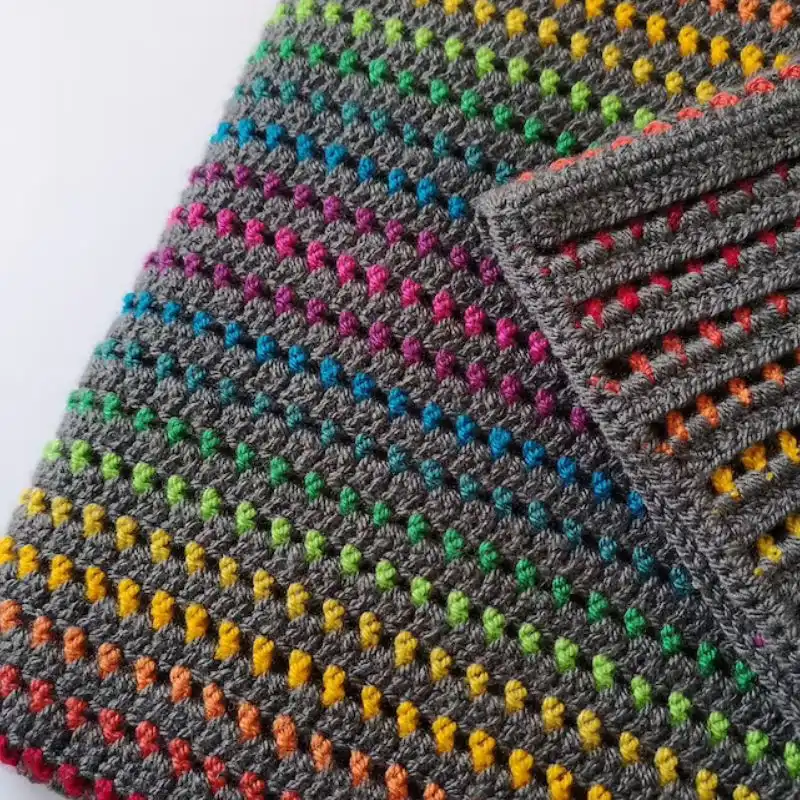 Rainbow Through The Storm Crochet Blanket