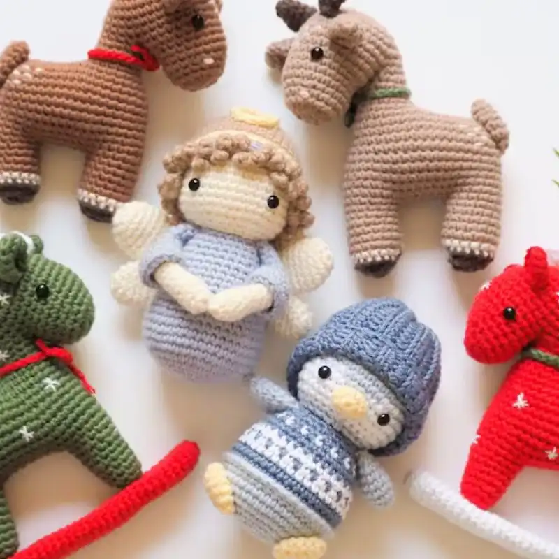 Rocking Horse, Reindeer, Penguin, And Angel Crochet Pattern