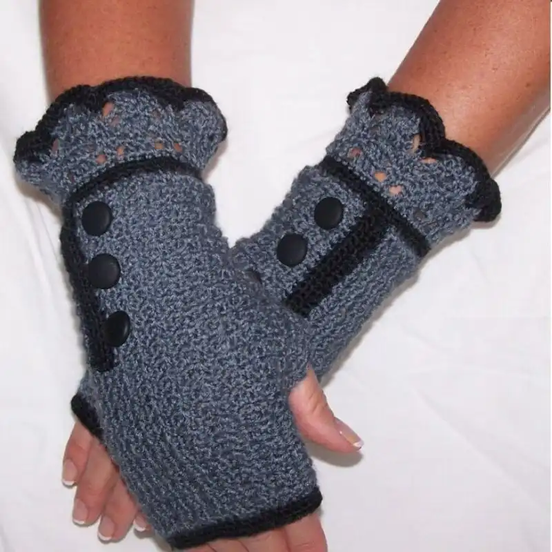 Sharon Mitts Fingerless Gloves Crochet Pattern