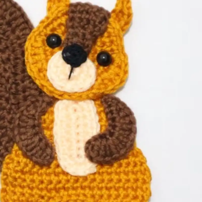 Squirrel Crochet Appliques