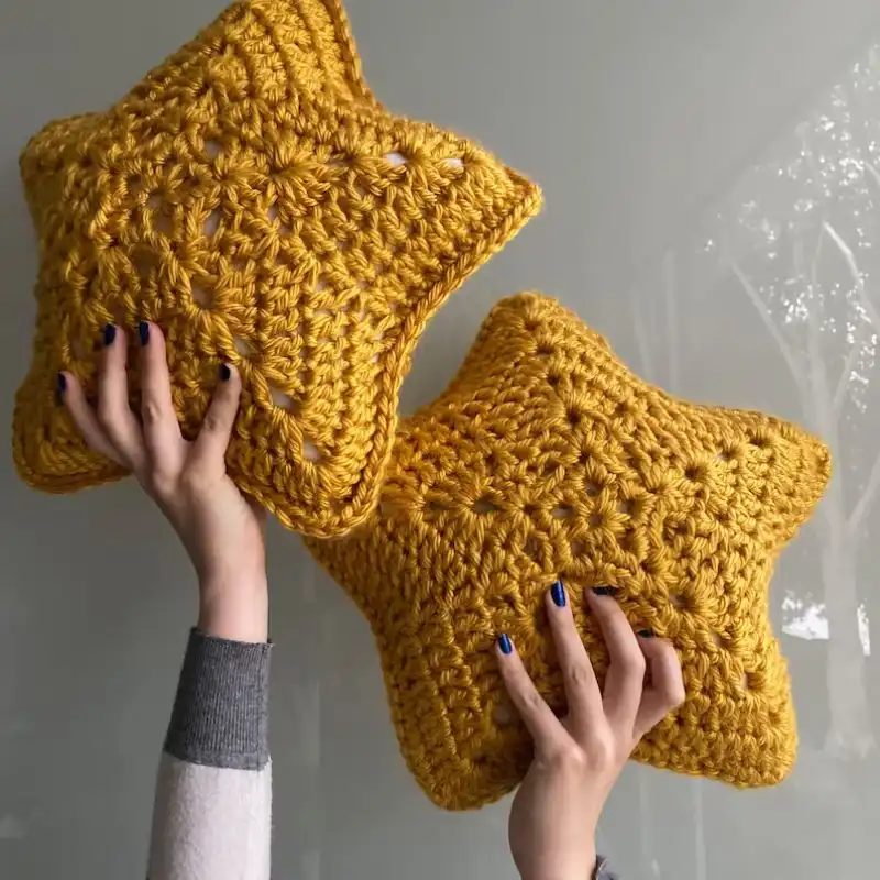Stellar Star Pillow Crochet Pattern