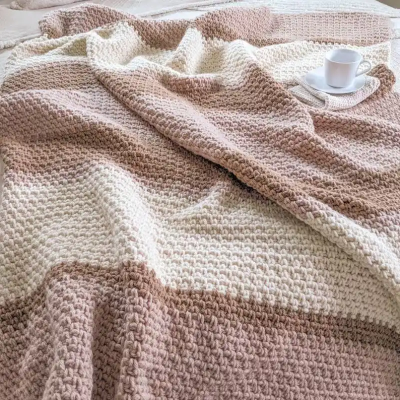 Striped Crochet Blanket Pattern
