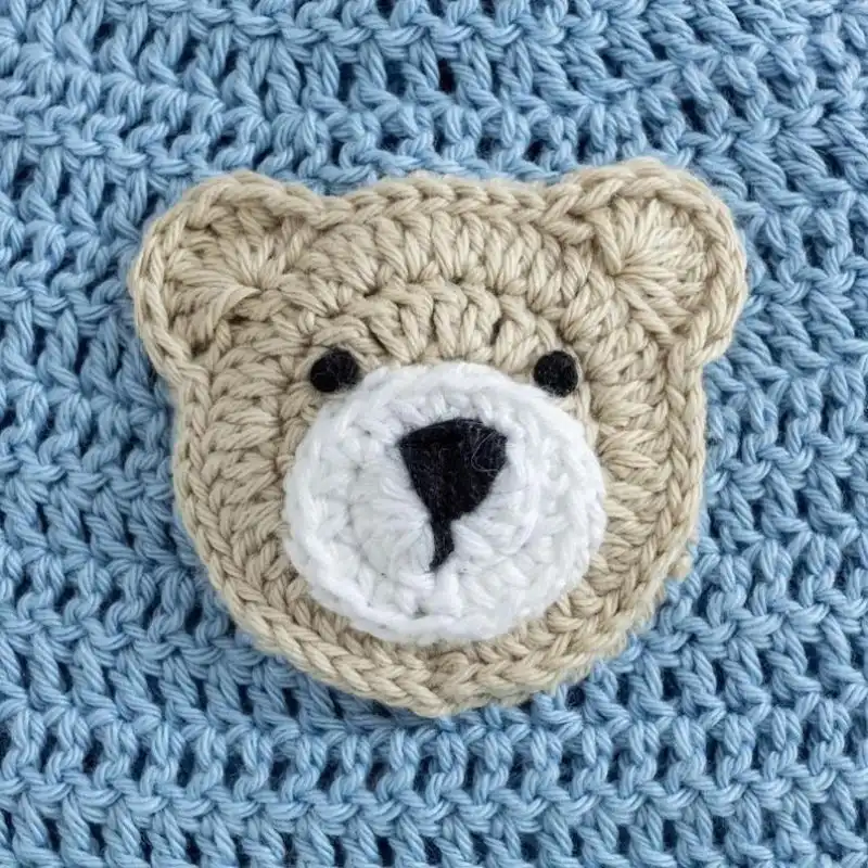 Teddy Bear Crochet Appliques 
