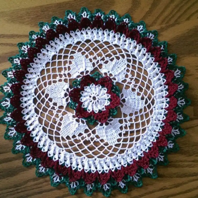 Winter Lace Christmas Doily