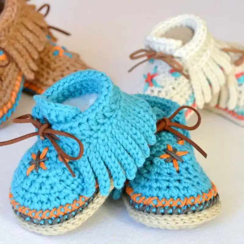 Baby Moccasins Crochet Pattern Easy Instructions