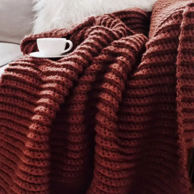 Chunky Crochet Blanket Throw Pattern Instructions