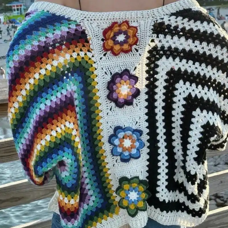 Crochet Butterfly Granny Square Cardigan