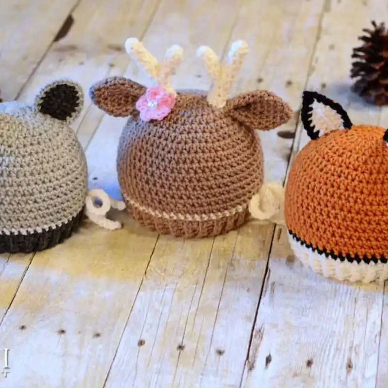 Crochet Hat Pattern Forest Friends