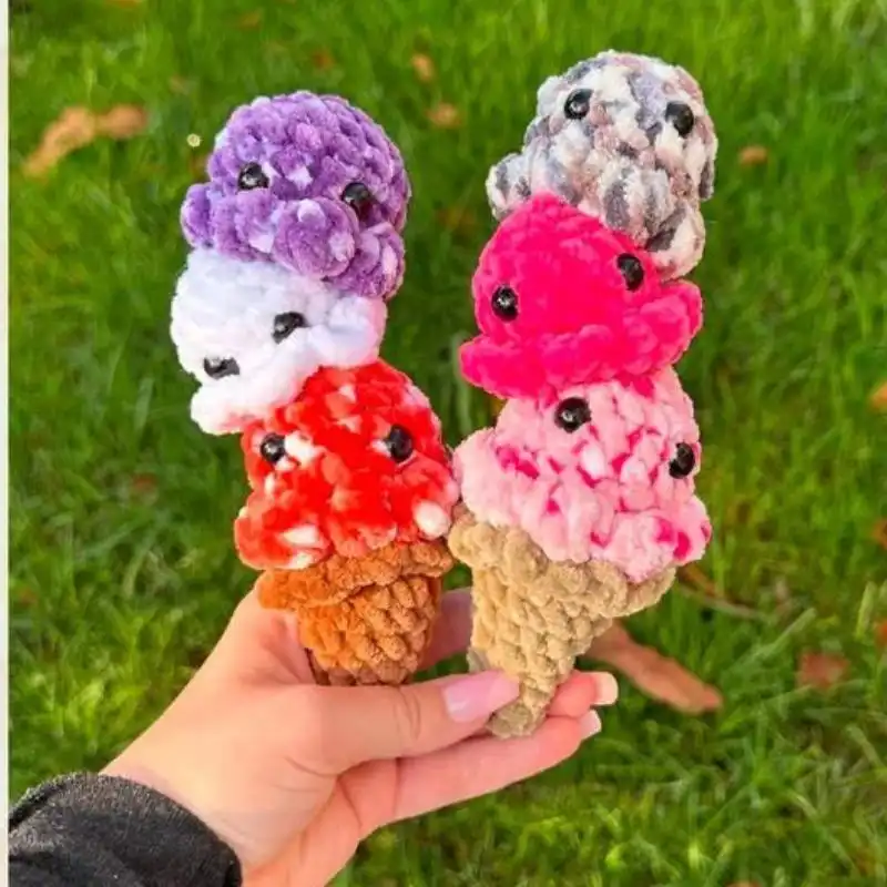 Crochet Ice Cream Octopus