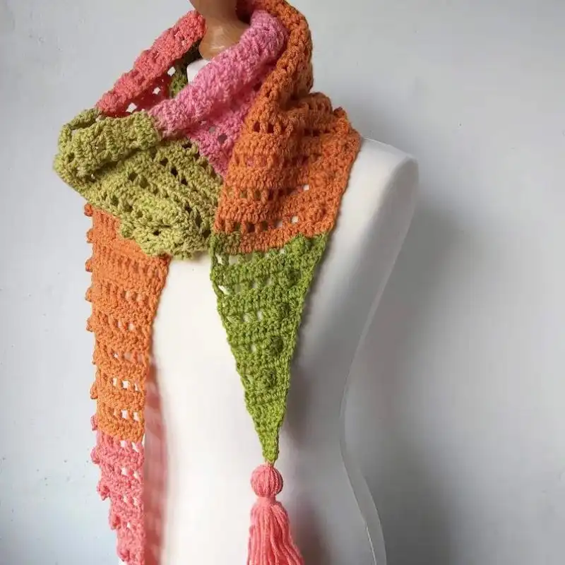 Crochet Scarf One Skein