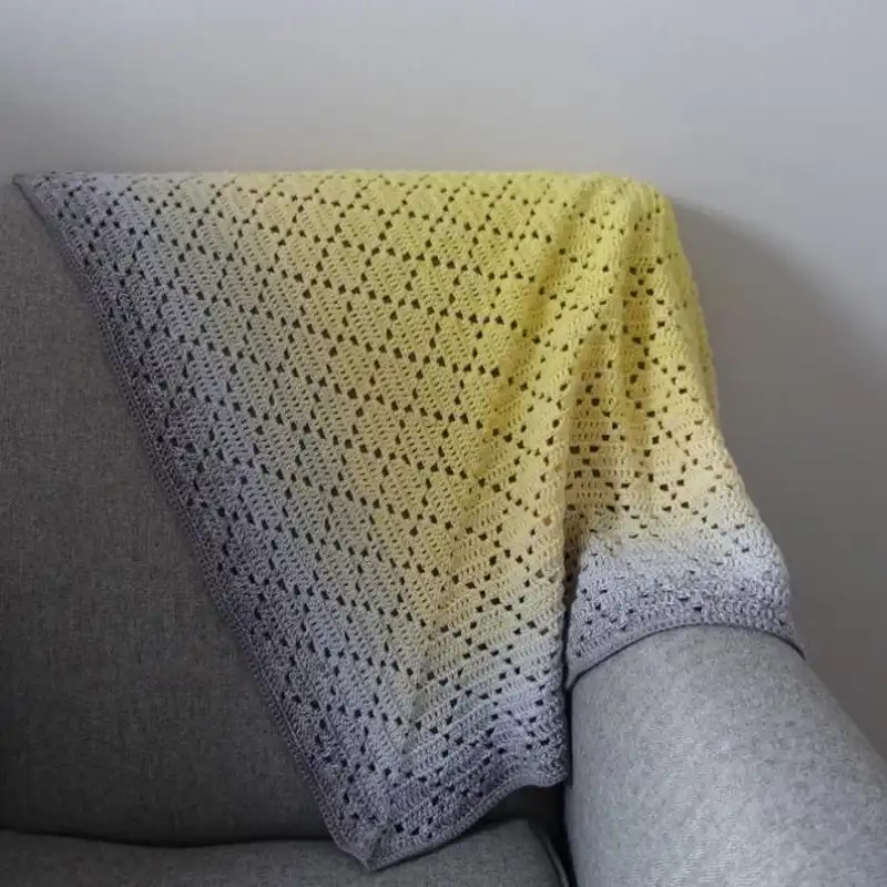 Dainty Diamonds Crochet Blanket