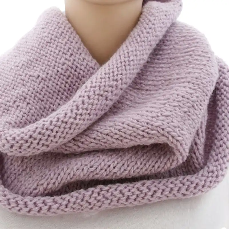 Diagonal Woven Cable Neck Warmer Knitting Pattern