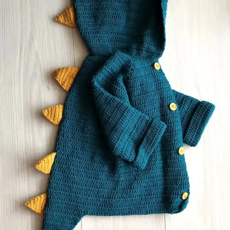 Dinosaur Baby Crochet Cardigan Pattern