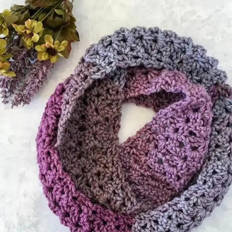 Frosted Berry Infinity Scarf