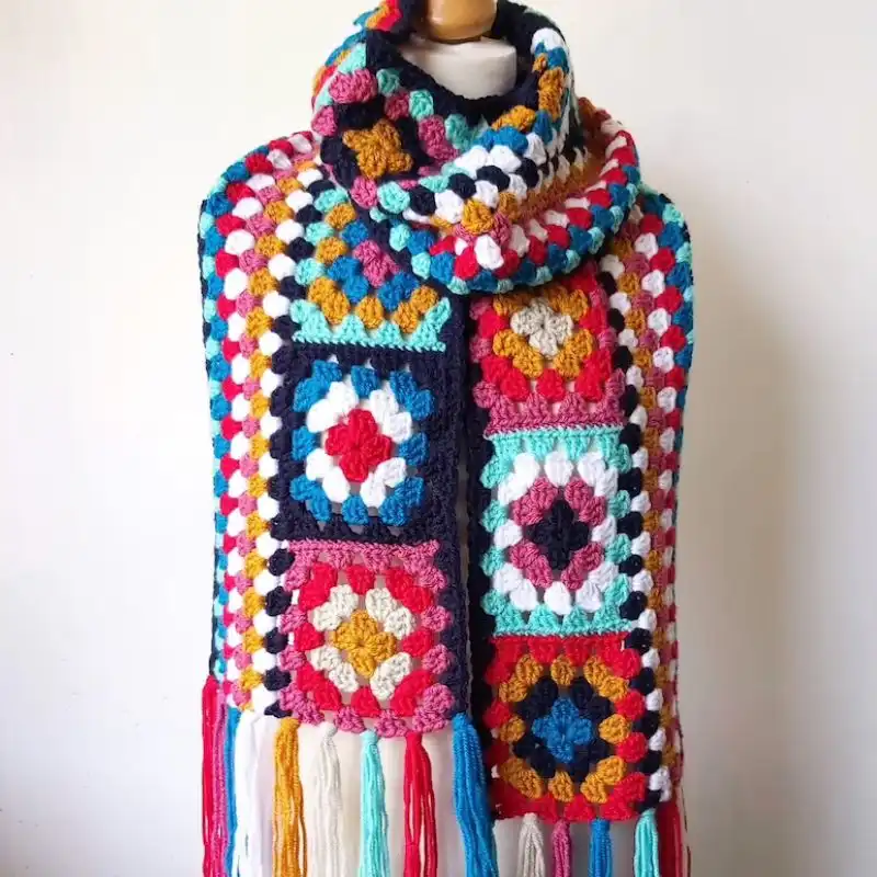 Granny Crochet Scarf