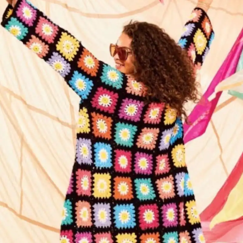Granny Square Crochet Jacket Pattern
