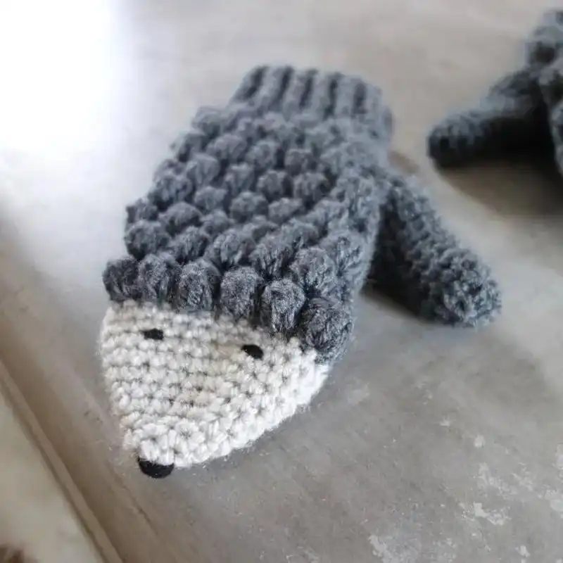 Hedgehog Mitten Crochet Pattern