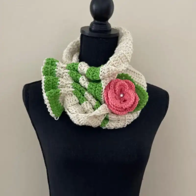 Keyhole Scarf Crochet PATTERN Scarf Gift