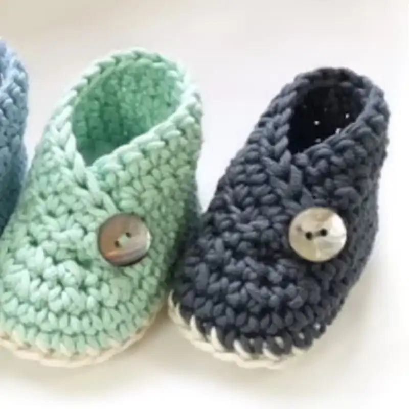 Kimono-Style Baby Booties Crochet Pattern