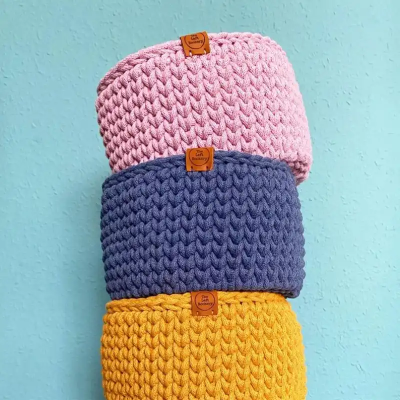 Knitted Look Basket
