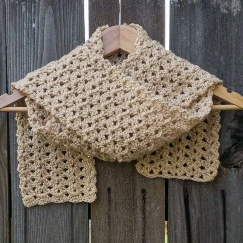 Light Shell Scarf Crochet Pattern