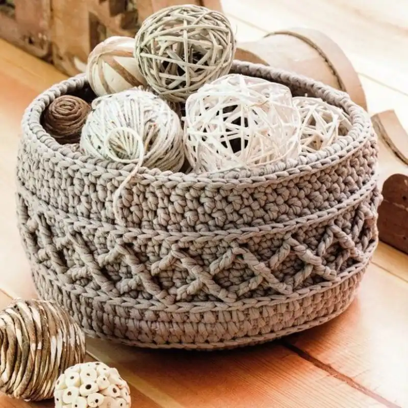 Textured Crochet Basket