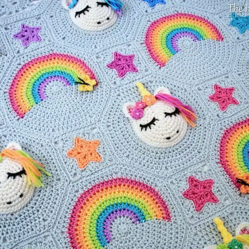 Unicorn Utopia Blanket Easy Crochet Pattern Instructions