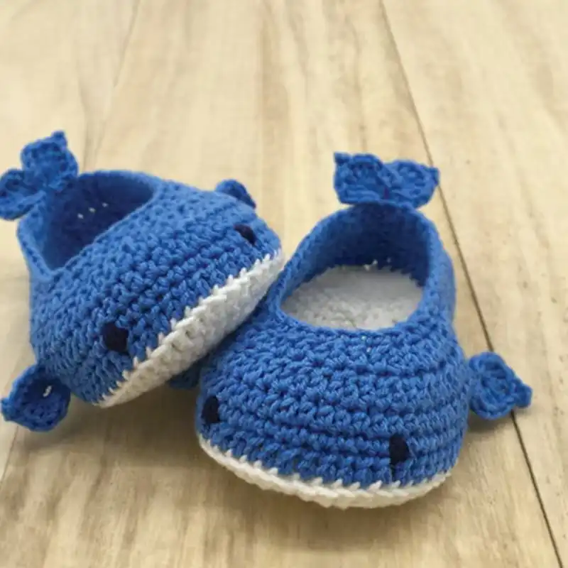 Whale Crochet Baby Booties Pattern
