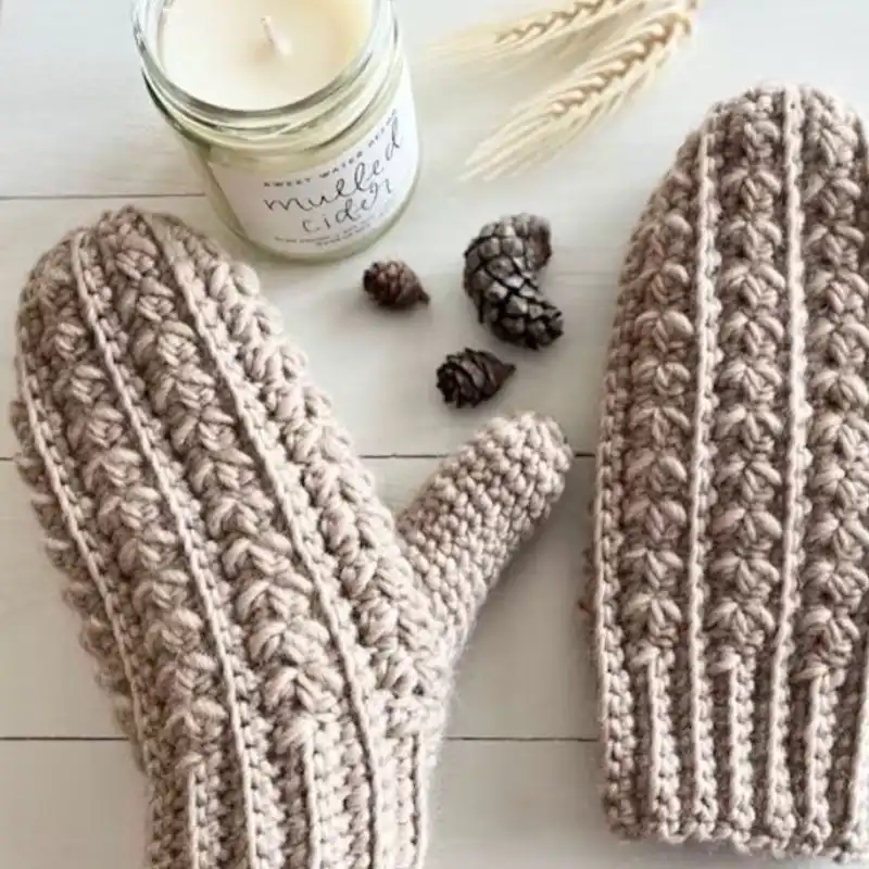 Winter Bliss Crochet Mitten Pattern