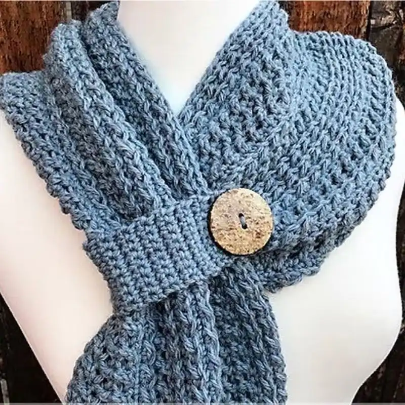 Winter Wishes Scarf With Button Closure