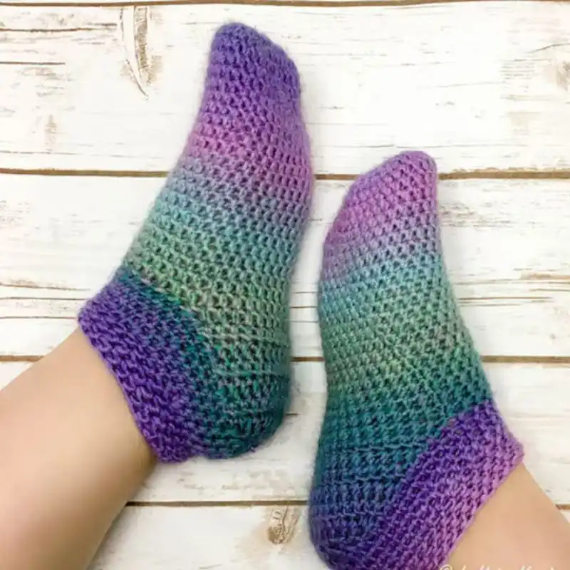 Cotton Candy Slipper Socks Pattern