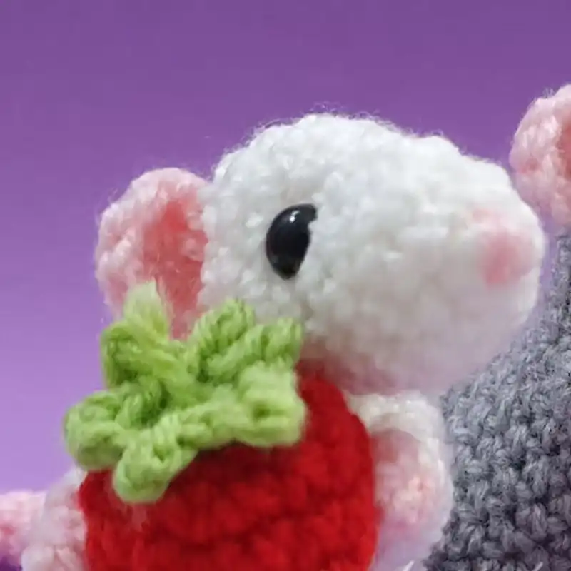 Crochet Pattern - Rat with Strawberry