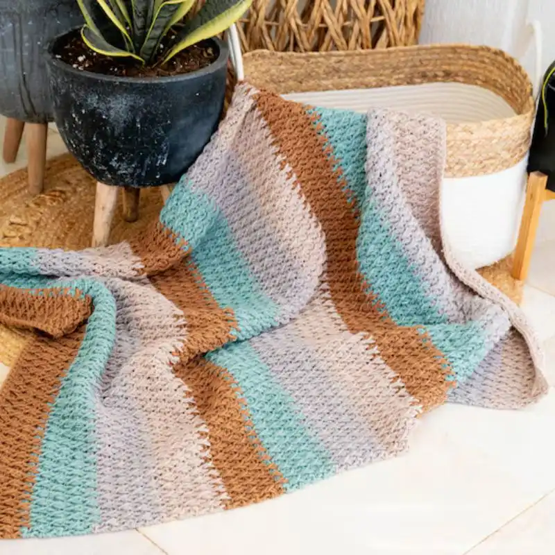 Easy Alpine Stitch Blanket
