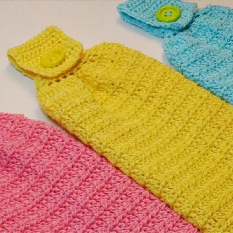 Easy Crochet Hanging Kitchen Towels Pattern