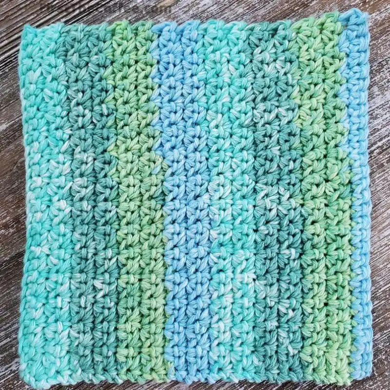 Easy Textured Cotton Crochet Dishcloth