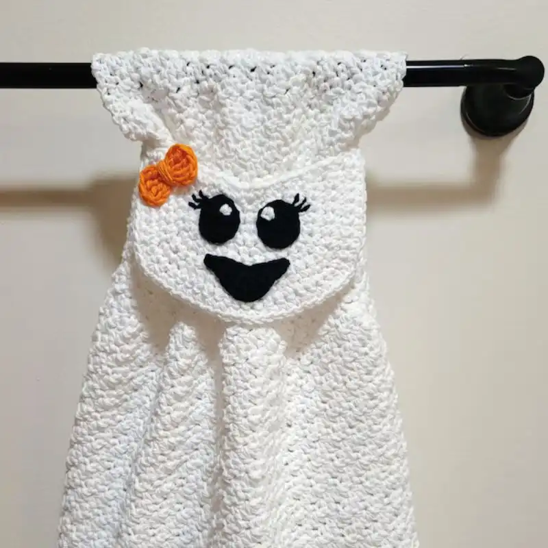 Ghost Kitchen Towel Crochet Pattern