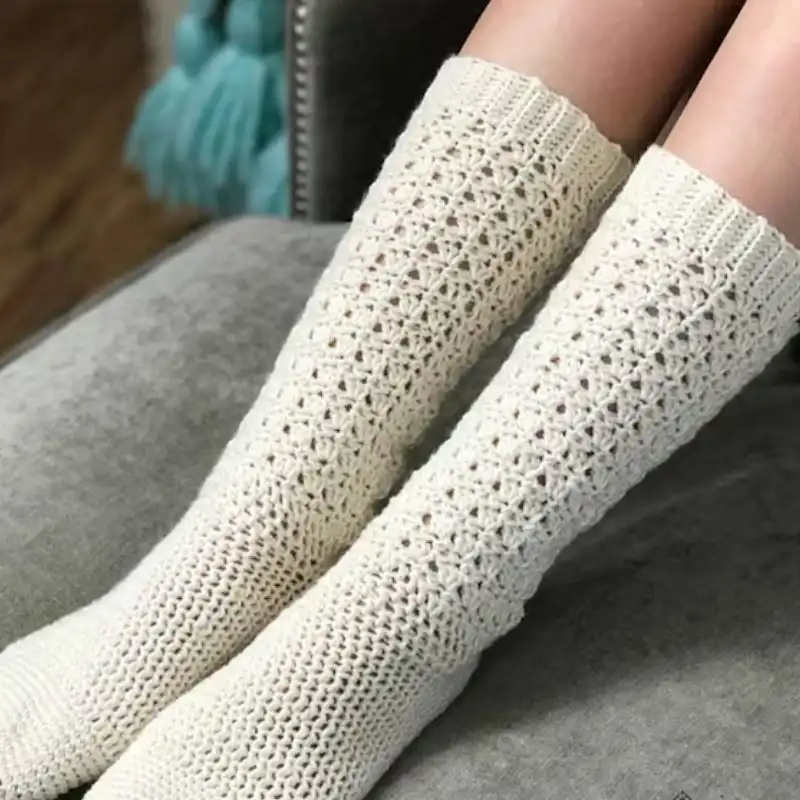 Ladies Lace Crochet Socks Pattern